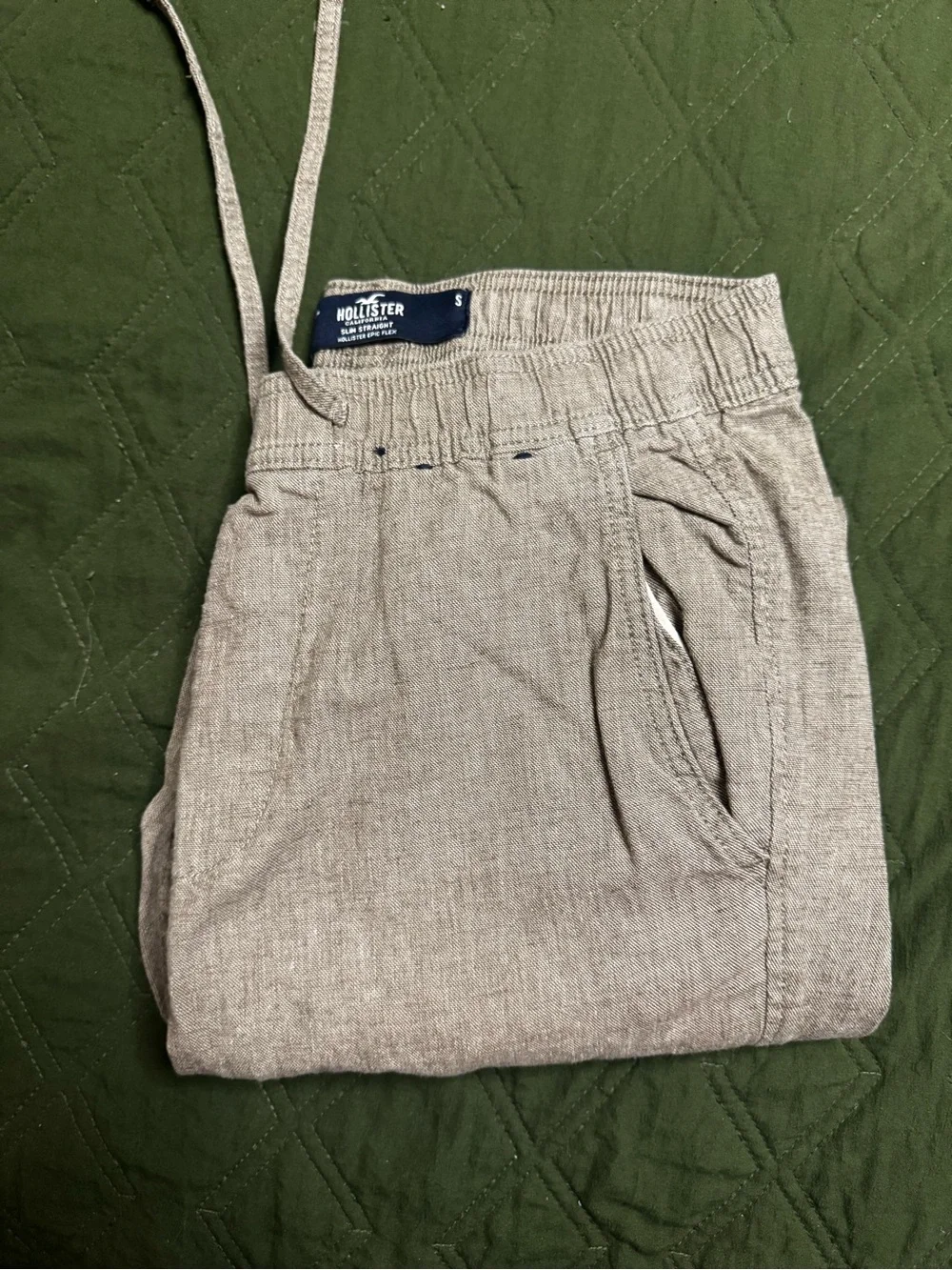 Hollister Light Taupe Drawstring Joggers